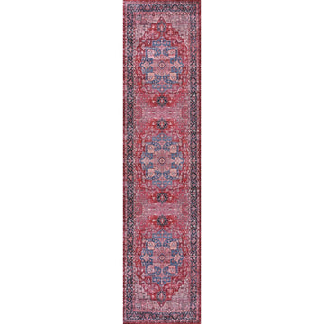 Maris Ornate Medallion Washable Area Rug